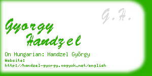 gyorgy handzel business card